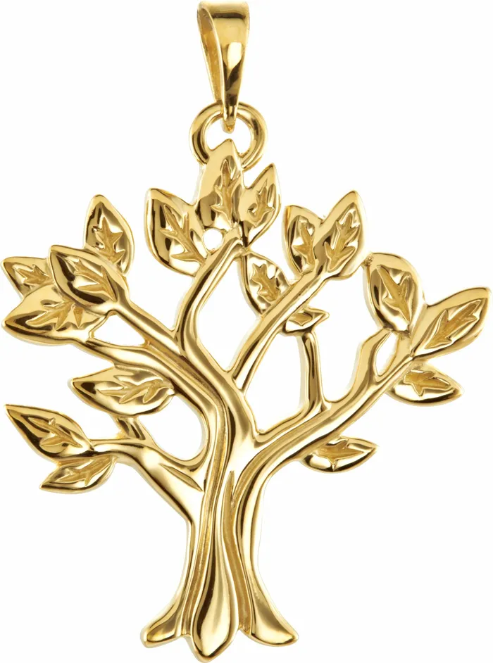 TreasureFineJewelers Necklaces 14K Yellow Gold My Tree Family Pendant