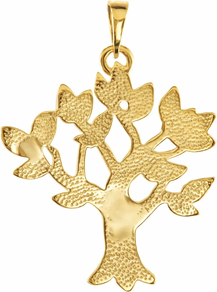TreasureFineJewelers Necklaces 14K Yellow Gold My Tree Family Pendant