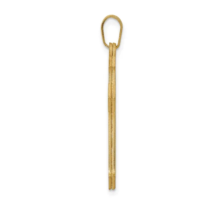 TreasureFineJewelers Necklaces 14k Yellow Gold Passion Cross Pendant