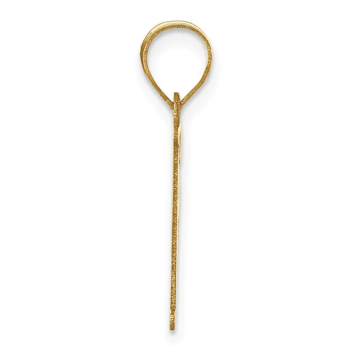 TreasureFineJewelers Necklaces 14k Yellow Gold Polished Letter F Initial Pendant