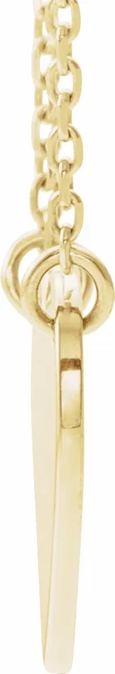TreasureFineJewelers Necklaces 18K Yellow GoldPlated Sterling Silver 18x164 mm Heart 1618 Necklace