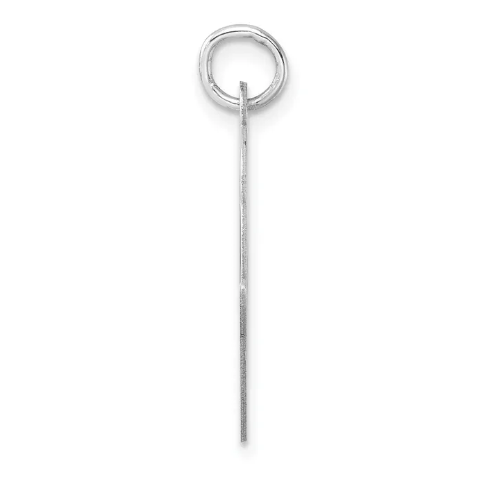 TreasureFineJewelers Necklaces Large Sterling Silver Rhodiumplated Script Letter O Initial Charm