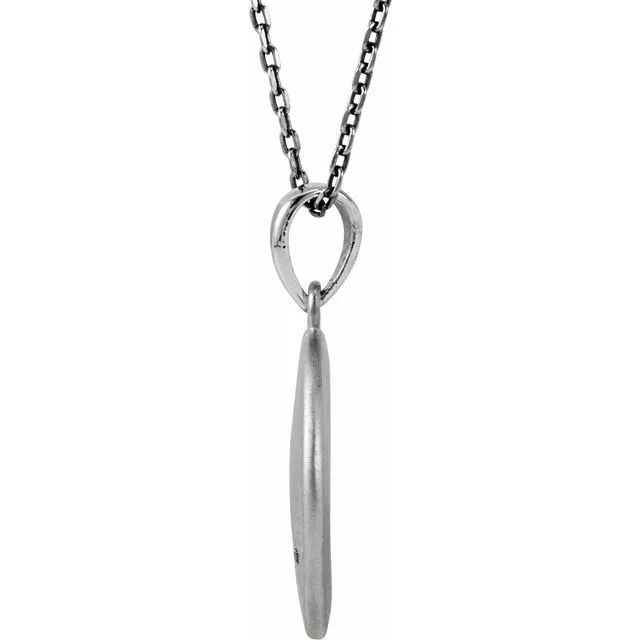 TreasureFineJewelers Necklaces Sterling Silver 005 CTW Diamond Initial L 18 Necklace