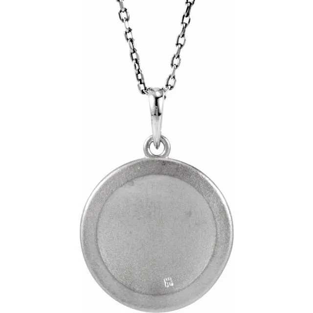 TreasureFineJewelers Necklaces Sterling Silver 005 CTW Diamond Initial L 18 Necklace