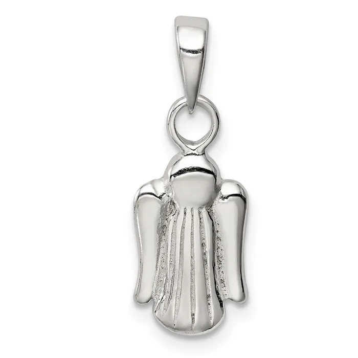 TreasureFineJewelers Necklaces Sterling Silver 3D Angel Pendant