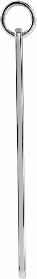 TreasureFineJewelers Necklaces Sterling Silver 33x45 mm Bar Pendant