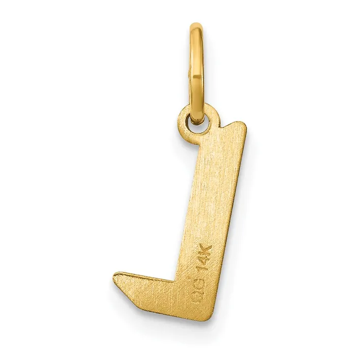 TreasureFineJewelers Necklaces Sterling Silver Goldplated Letter L Initial Pendant