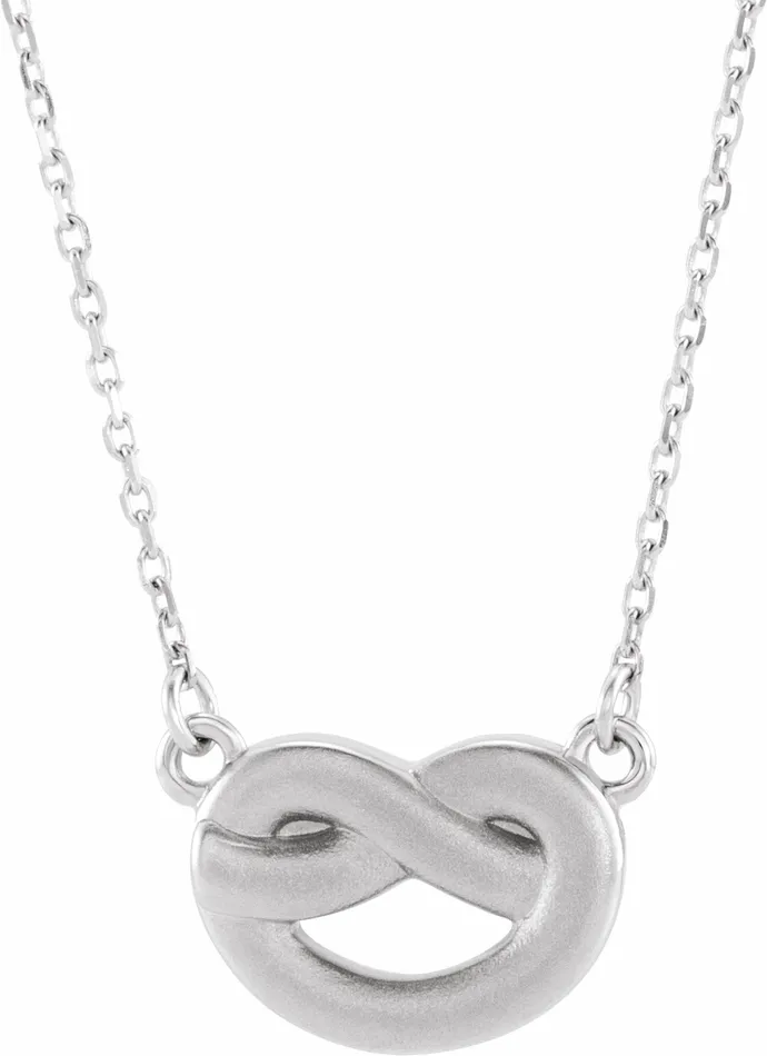 TreasureFineJewelers Necklaces Sterling Silver Knot 1618 Necklace