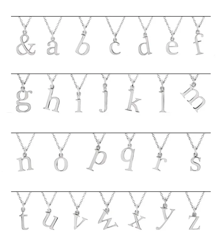 TreasureFineJewelers Necklaces Sterling Silver Lowercase Initial z 16 Necklace