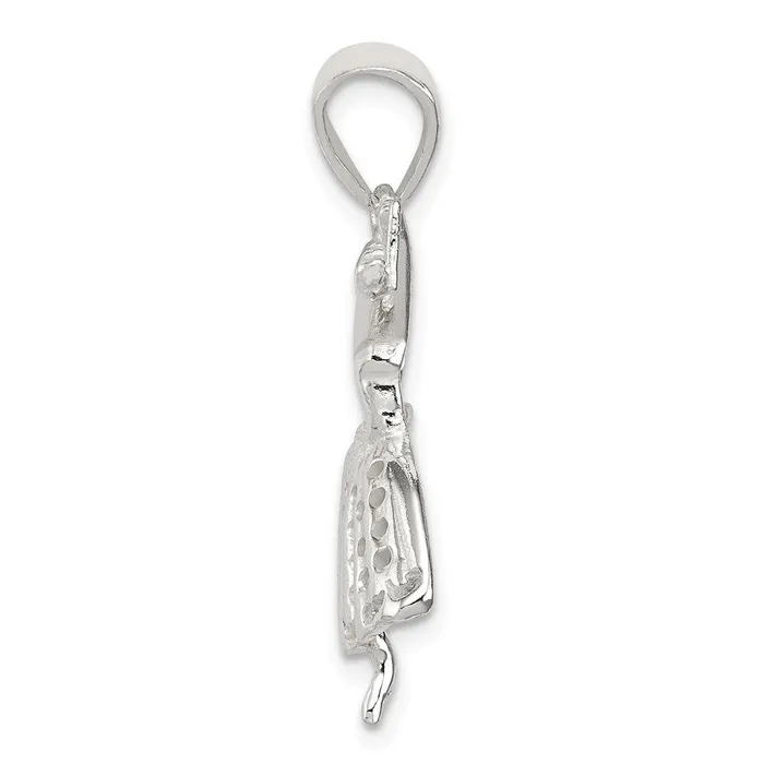 TreasureFineJewelers Necklaces Sterling Silver Polished Ballerina Pendant