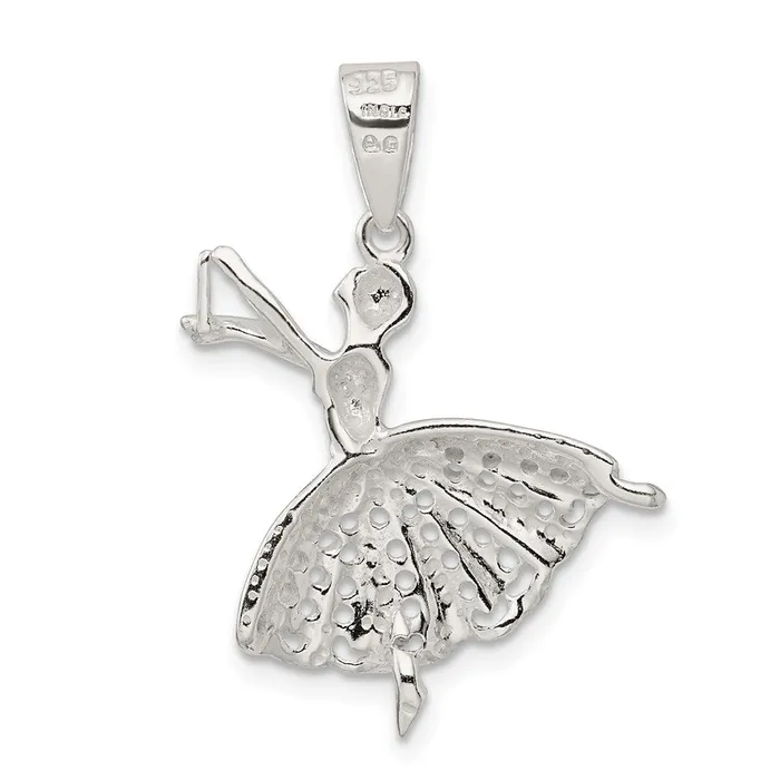 TreasureFineJewelers Necklaces Sterling Silver Polished Ballerina Pendant