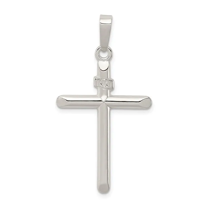 TreasureFineJewelers Necklaces Sterling Silver Polished INRI Cross Pendant TreasureFineJewelers Necklaces Sterling Silver Polished INRI Cross Pendant
