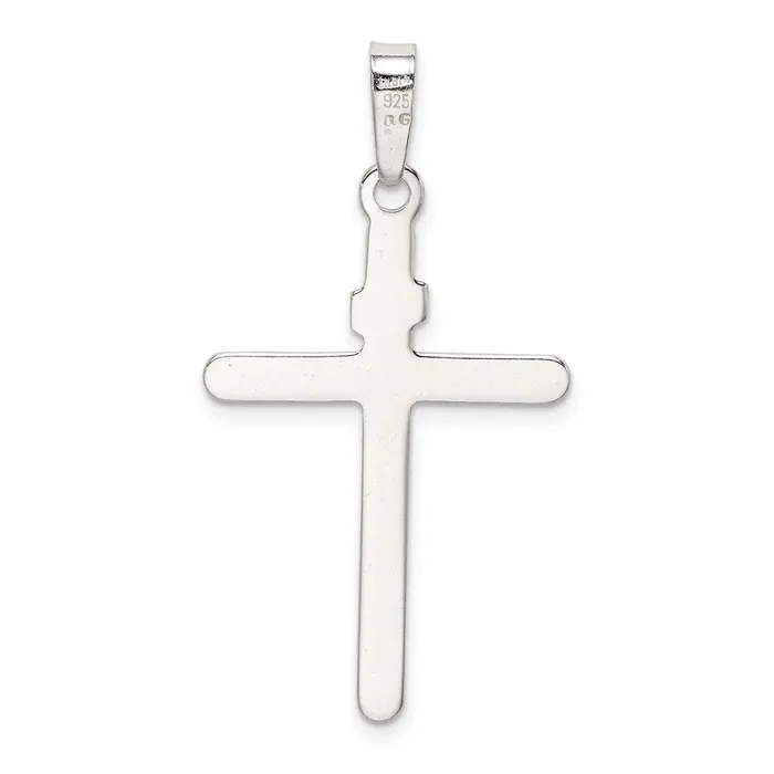 TreasureFineJewelers Necklaces Sterling Silver Polished INRI Cross Pendant