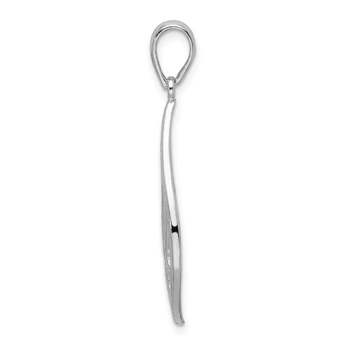 TreasureFineJewelers Necklaces Sterling Silver Polished Teardrop Celtic Knot Pendant