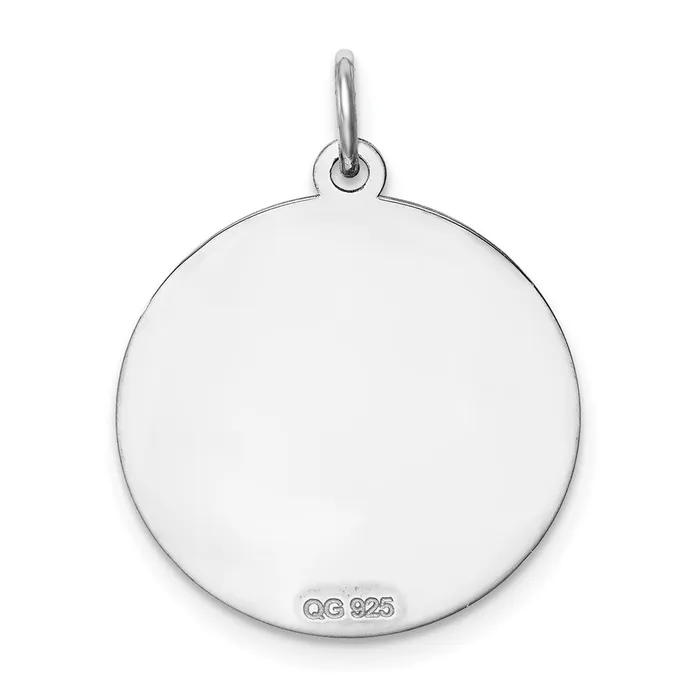 TreasureFineJewelers Necklaces Sterling Silver Rhodiumplated Brocaded Letter V Initial Charm