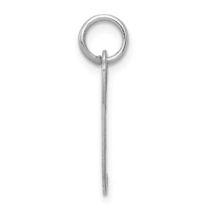 TreasureFineJewelers Necklaces Sterling Silver Rhodiumplated Fancy Script Letter G Initial Charm