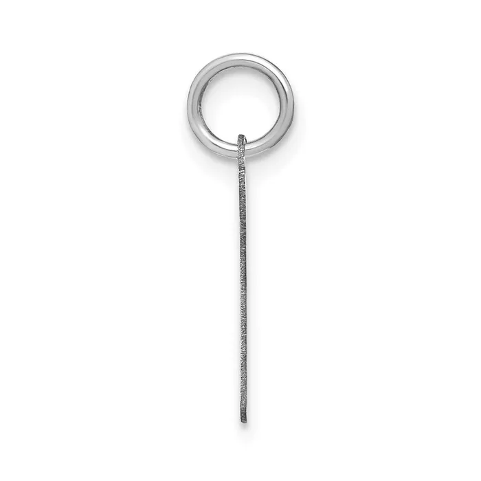TreasureFineJewelers Necklaces Sterling Silver Rhodiumplated Lower case Letter P Initial Charm