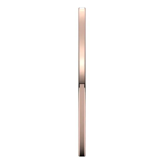 TreasureFineJewelers Rings 10K Rose Gold 1 mm flat comfort fit Wedding Band