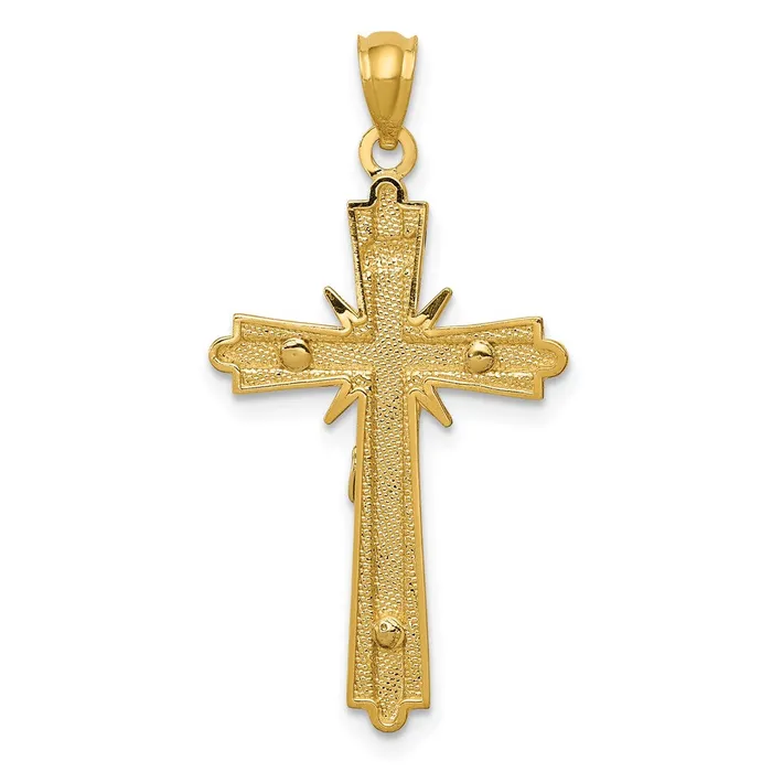 TreasureFineJewelers Rings 14k Twotone Gold Polished Crucifix Pendant