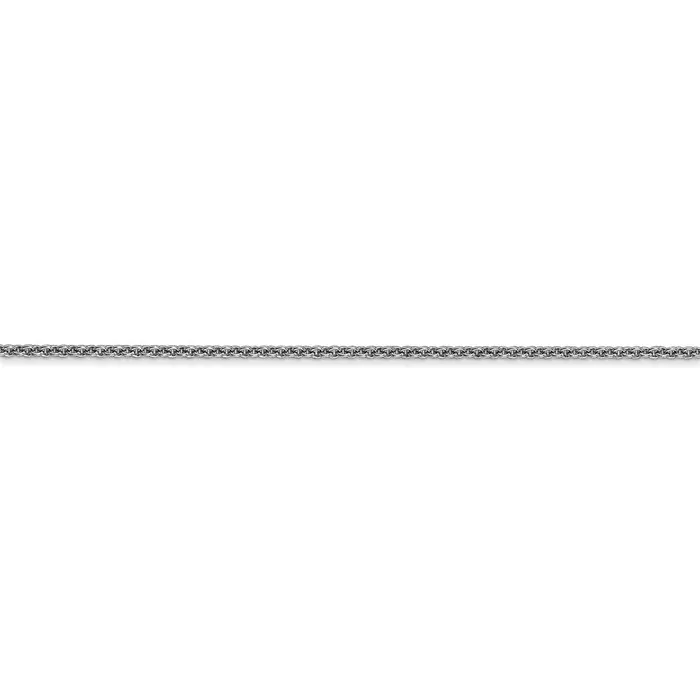 TreasureFineJewelers Rings 14k WG 14mm Round Open Link Cable Chain