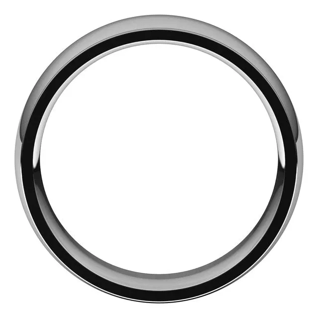 TreasureFineJewelers Rings 14K White Gold 7 mm Half Round Edge Comfort Fit Wedding Band