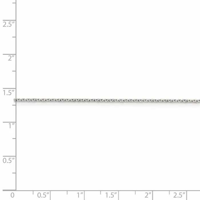 TreasureFineJewelers Rings Sterling Silver 125mm Diamondcut Forzantina Cable Chain