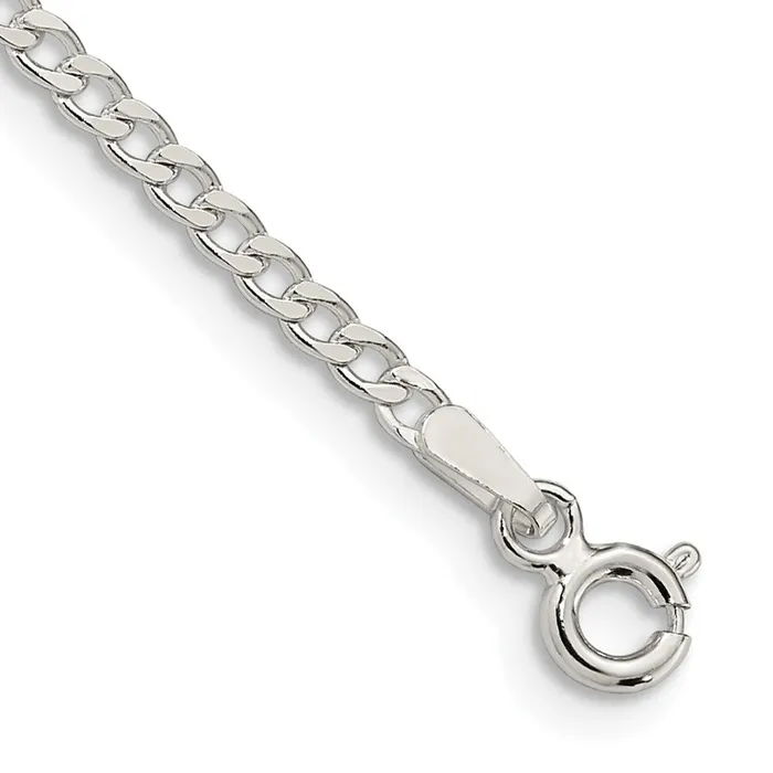 TreasureFineJewelers Rings Sterling Silver 23mm Beveled Curb Chain
