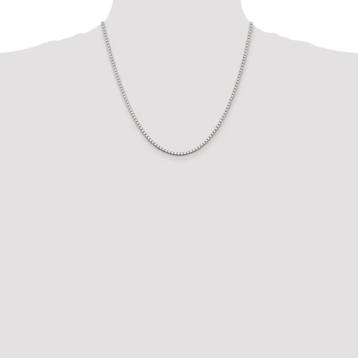 TreasureFineJewelers Rings Sterling Silver 25mm Box Chain