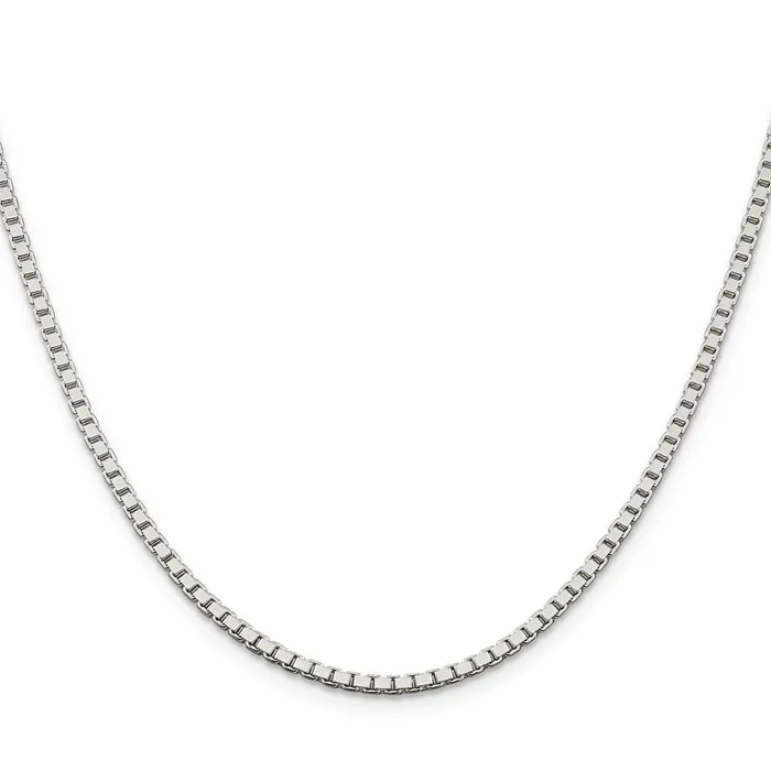 TreasureFineJewelers Rings Sterling Silver 25mm Box Chain