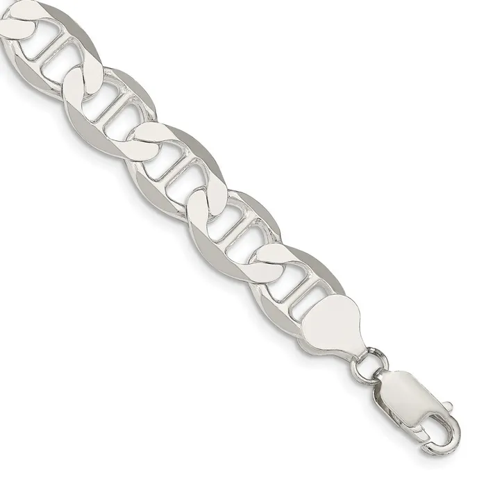 TreasureFineJewelers Rings Sterling Silver 995mm Flat Anchor Chain