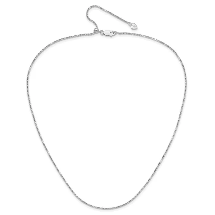 TreasureFineJewelers Rings Sterling Silver Adjustable 15mm Dimondcut Spiga Chain