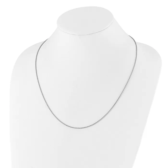 TreasureFineJewelers Rings Sterling Silver Adjustable 15mm Dimondcut Spiga Chain