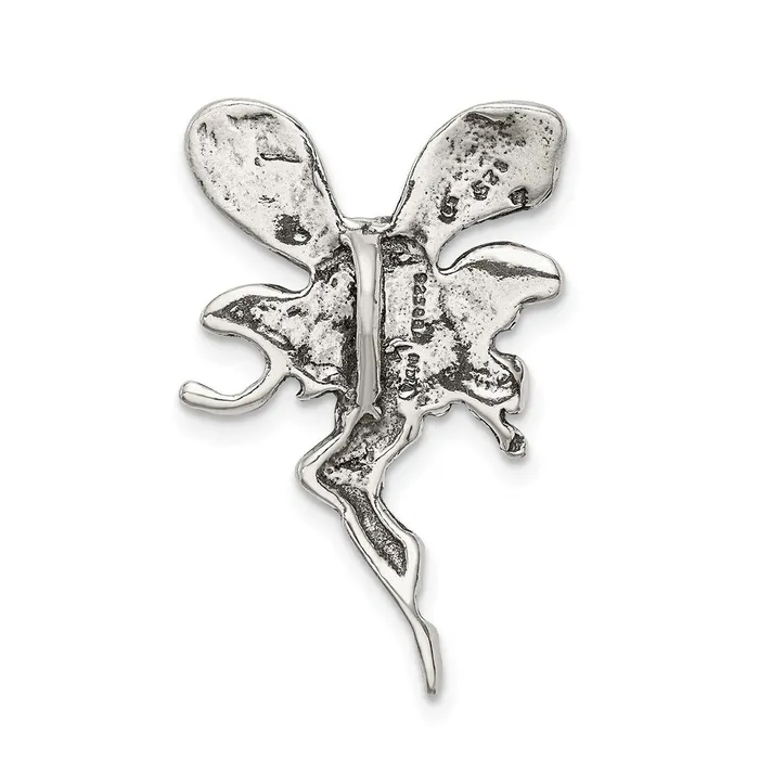 TreasureFineJewelers Rings Sterling Silver Antiqued Fairy Chain Slide