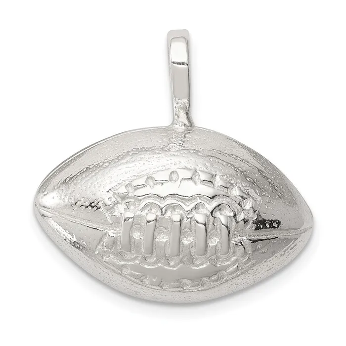 TreasureFineJewelers Rings Sterling Silver Football Charm