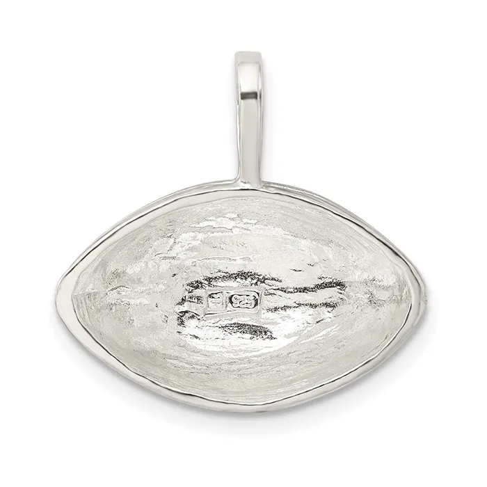 TreasureFineJewelers Rings Sterling Silver Football Charm