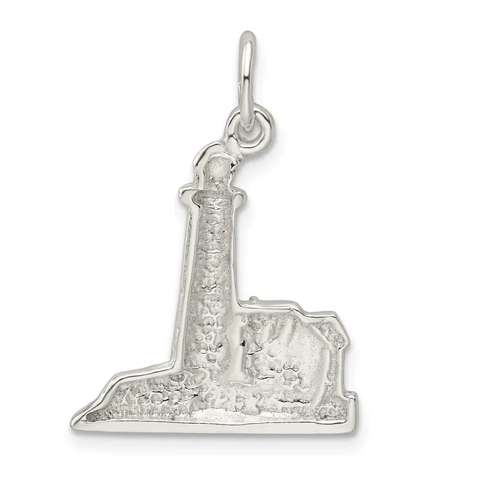 TreasureFineJewelers Rings Sterling Silver Lighthouse Charm