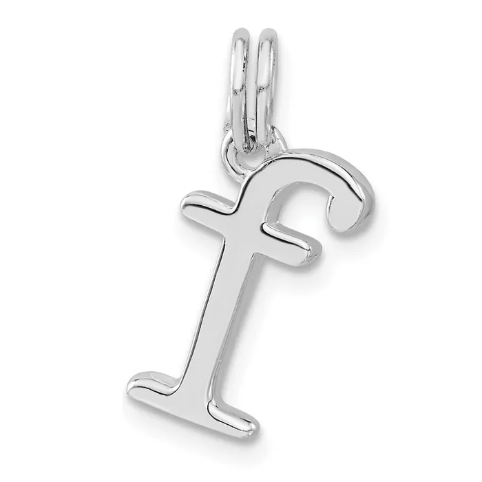 TreasureFineJewelers Rings Sterling Silver Polished F Charm