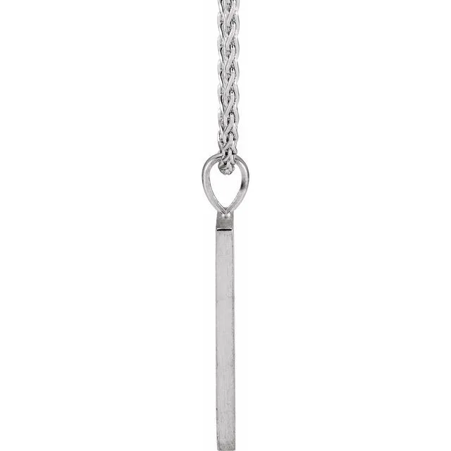TreasureFineJewelers Sterling Silver 15 CTW Black Diamond Triangle 24 Necklace Necklaces