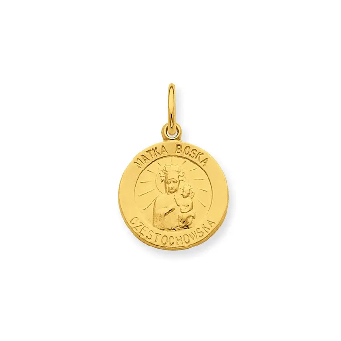 TreasureFineJewelers Sterling Silver 24k Gold plated Matka Boska Medal Rings