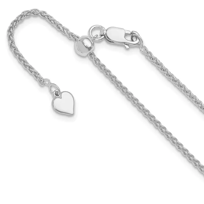 TreasureFineJewelers Sterling Silver Adjustable 16mm Spiga Chain Rings