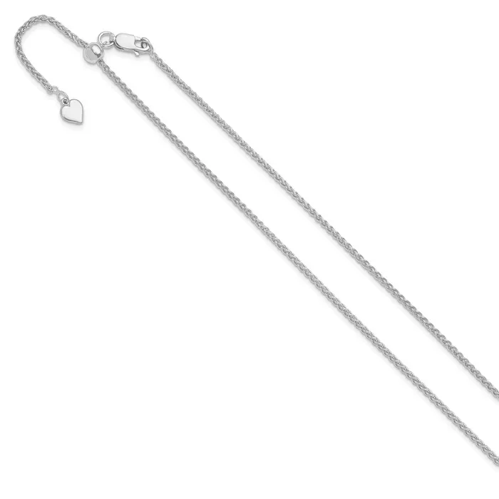 TreasureFineJewelers Sterling Silver Adjustable 16mm Spiga Chain Rings