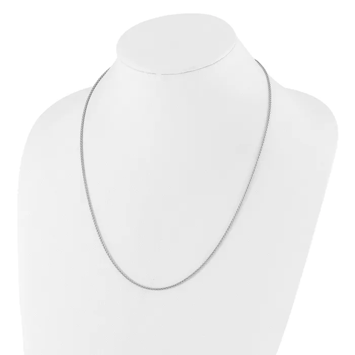 TreasureFineJewelers Sterling Silver Adjustable 16mm Spiga Chain Rings