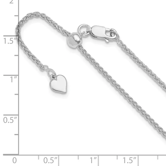 TreasureFineJewelers Sterling Silver Adjustable 16mm Spiga Chain Rings