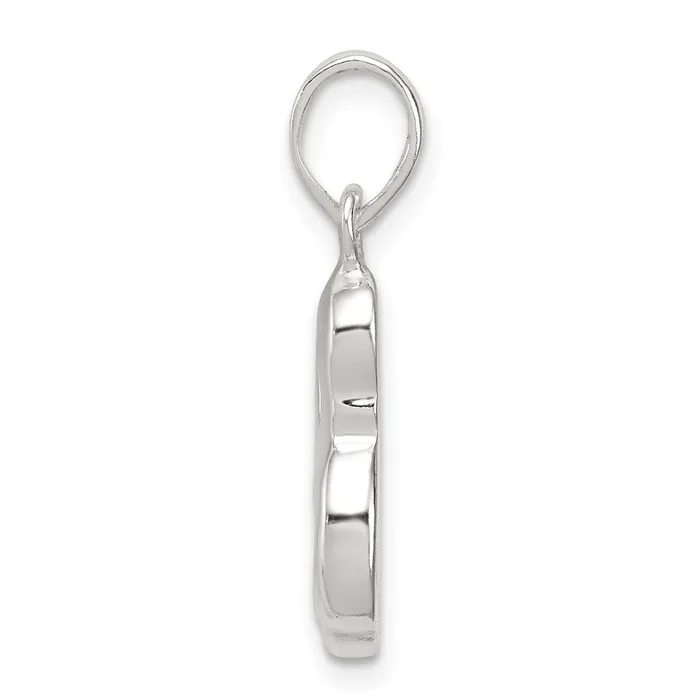 TreasureFineJewelers Sterling Silver Letter L Initial Pendant Necklaces