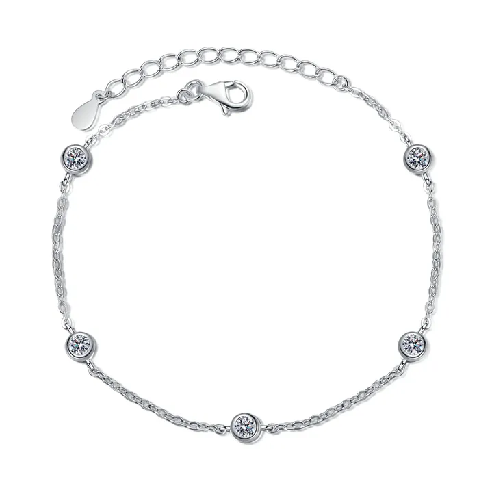 Trendolla Jewelry Bracelets String Bubble Moissan Diamond Bracelet for Women Trendolla Jewelry Bracelets String Bubble Moissan Diamond Bracelet for Women