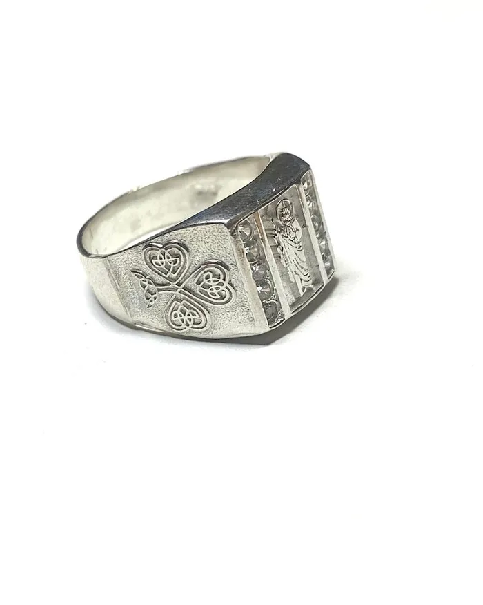 Trendolla Jewelry Rings Silver 925 CZ San Judas Tadeo Ring