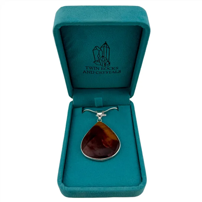 Twin Rocks and Crystals Necklaces Mookaite Jasper Pendant Necklace with a Twin Rocks and Crystals Velvet Box Twin Rocks and Crystals Necklaces Mookaite Jasper Pendant Necklace with a Twin Rocks and Crystals Velvet Box